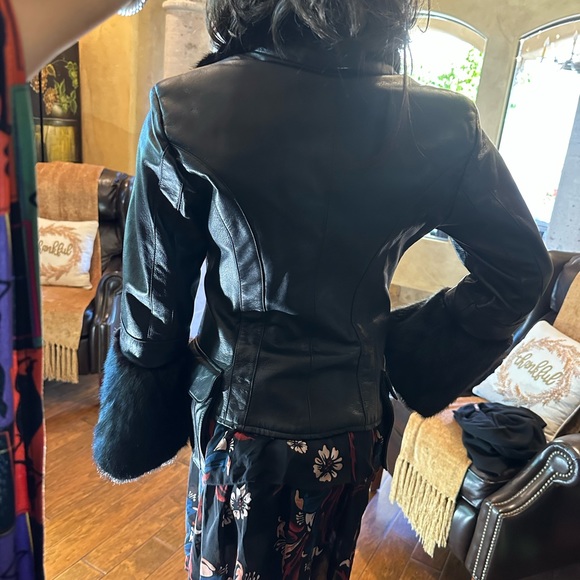 Amazing Michaela Mink and Lamb Leather Jacket - Picture 3 of 12